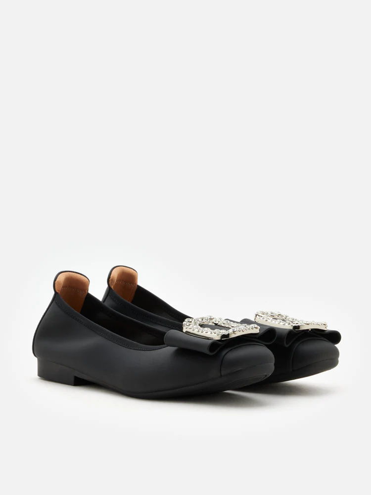 Milla Crystal Buckle Ballet Flats - Image 11