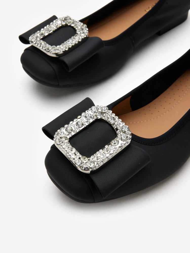 Milla Crystal Buckle Ballet Flats - Image 12