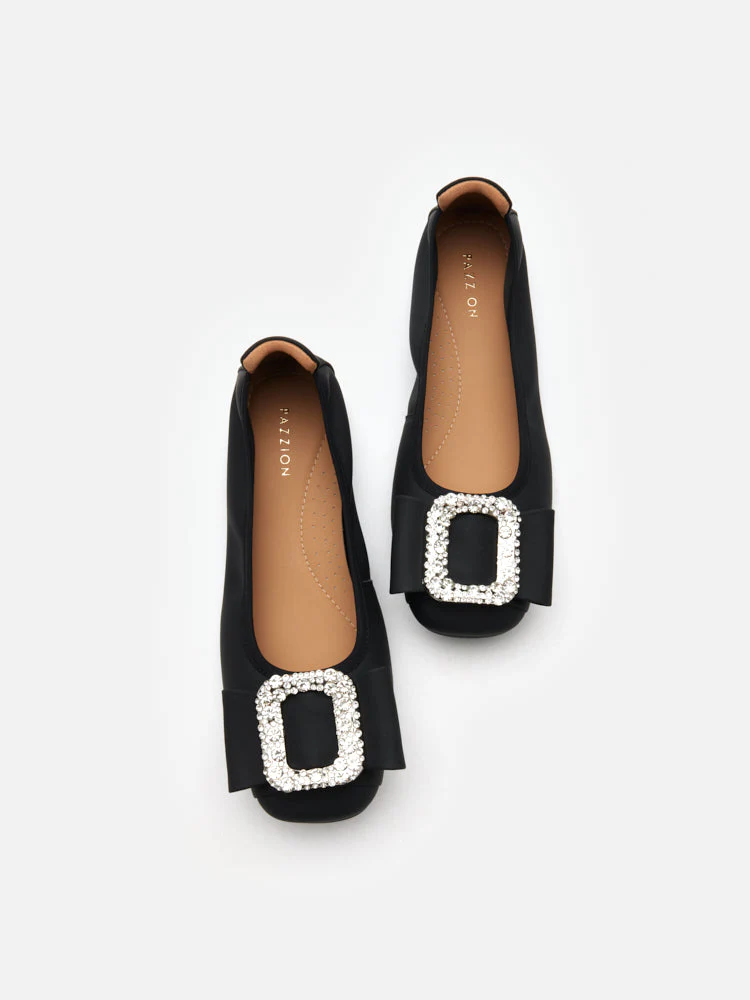 Milla Crystal Buckle Ballet Flats - Image 14