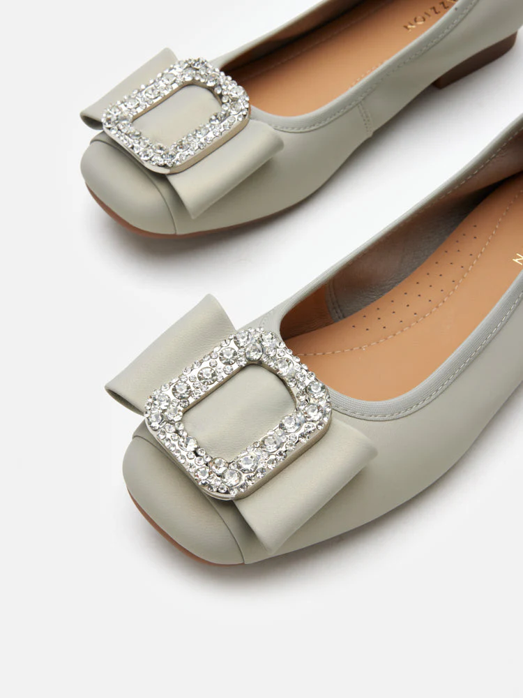 Milla Crystal Buckle Ballet Flats - Image 4