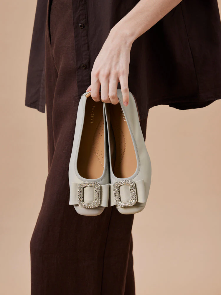 Milla Crystal Buckle Ballet Flats - Image 5
