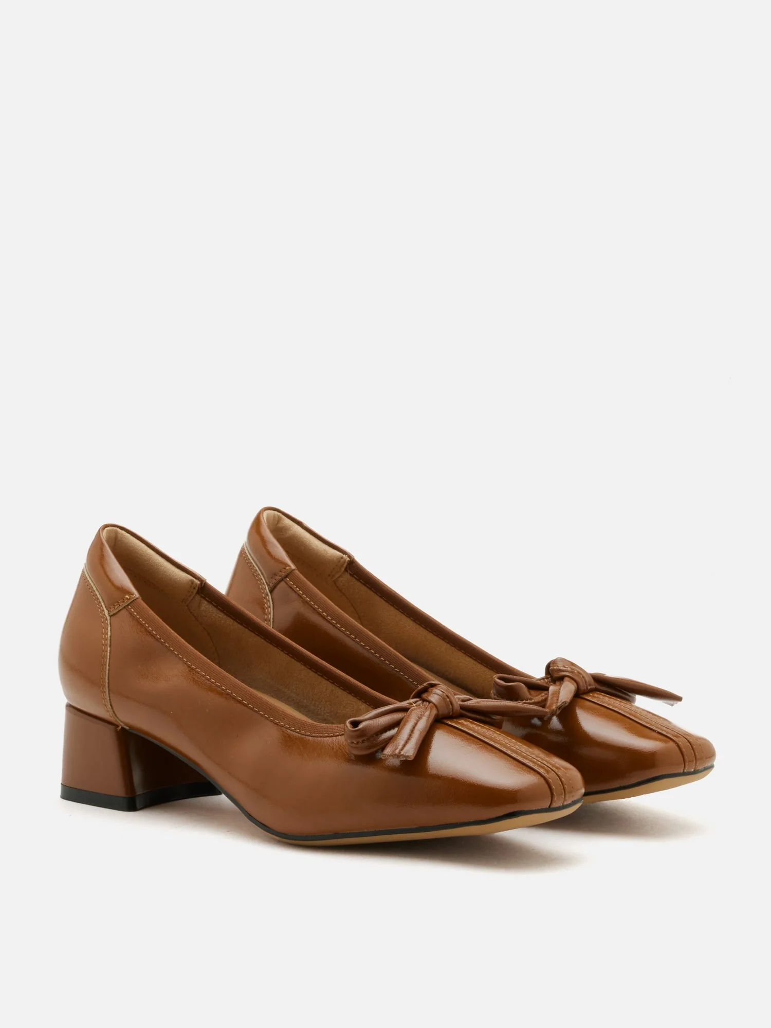 Silvianne Bow-Tied Leather Heels - Image 3