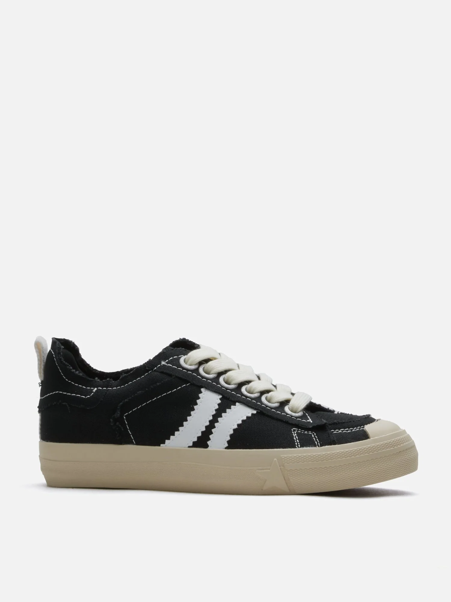 Claudi Asymmetric Stripe Frayed Sneakers - Image 8