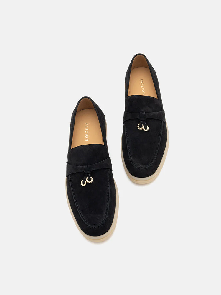 Phoenix Knot Detail Suede Loafers - Image 20