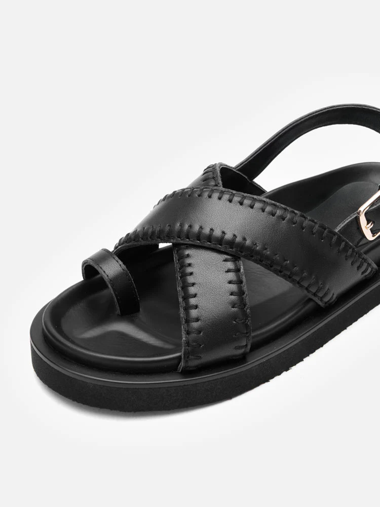 Constance Stitched Slingback Sandals - Image 11