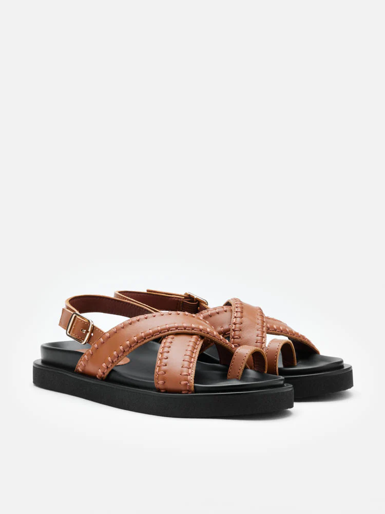 Constance Stitched Slingback Sandals - Image 3