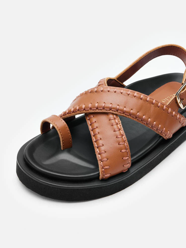 Constance Stitched Slingback Sandals - Image 4