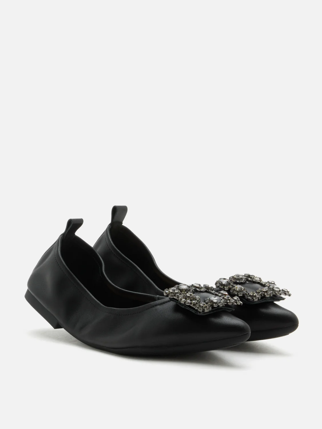 Helene Crystal Buckle Foldable Flats - Image 10