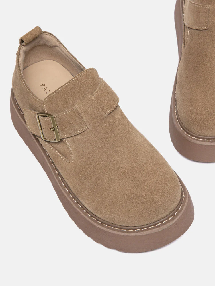 Bailey Suede Flatform Loafers - Image 10