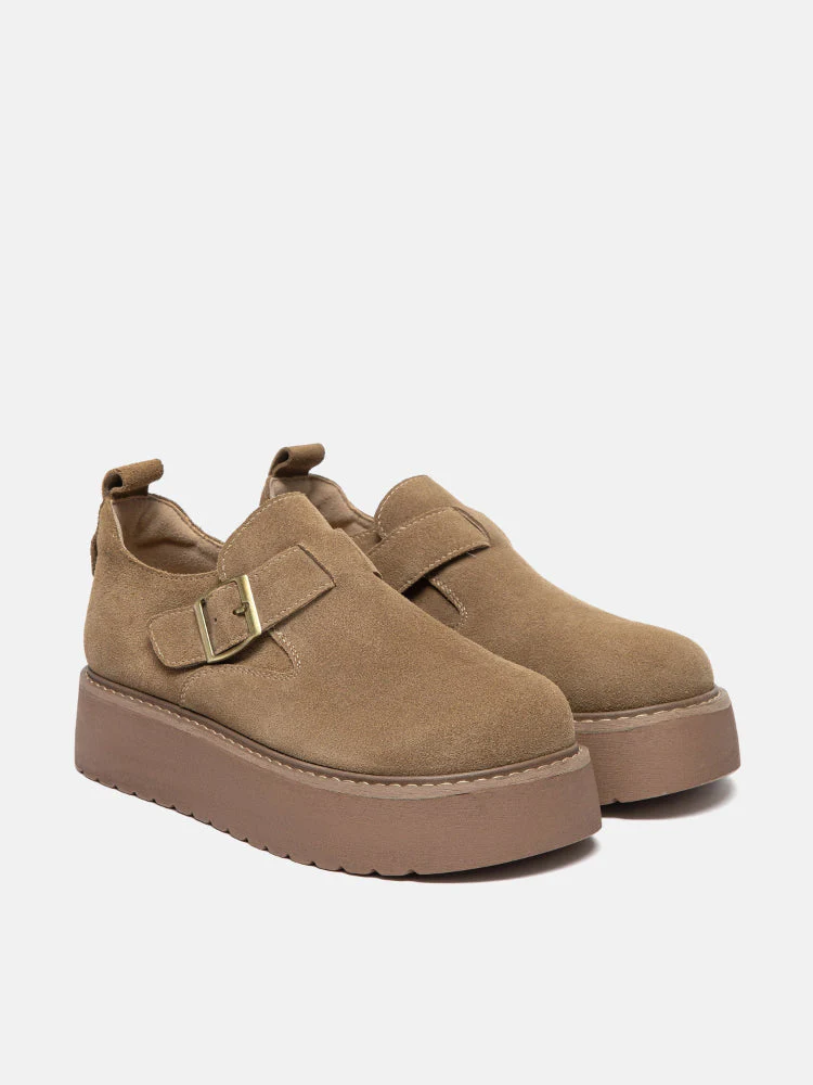 Bailey Suede Flatform Loafers - Image 11