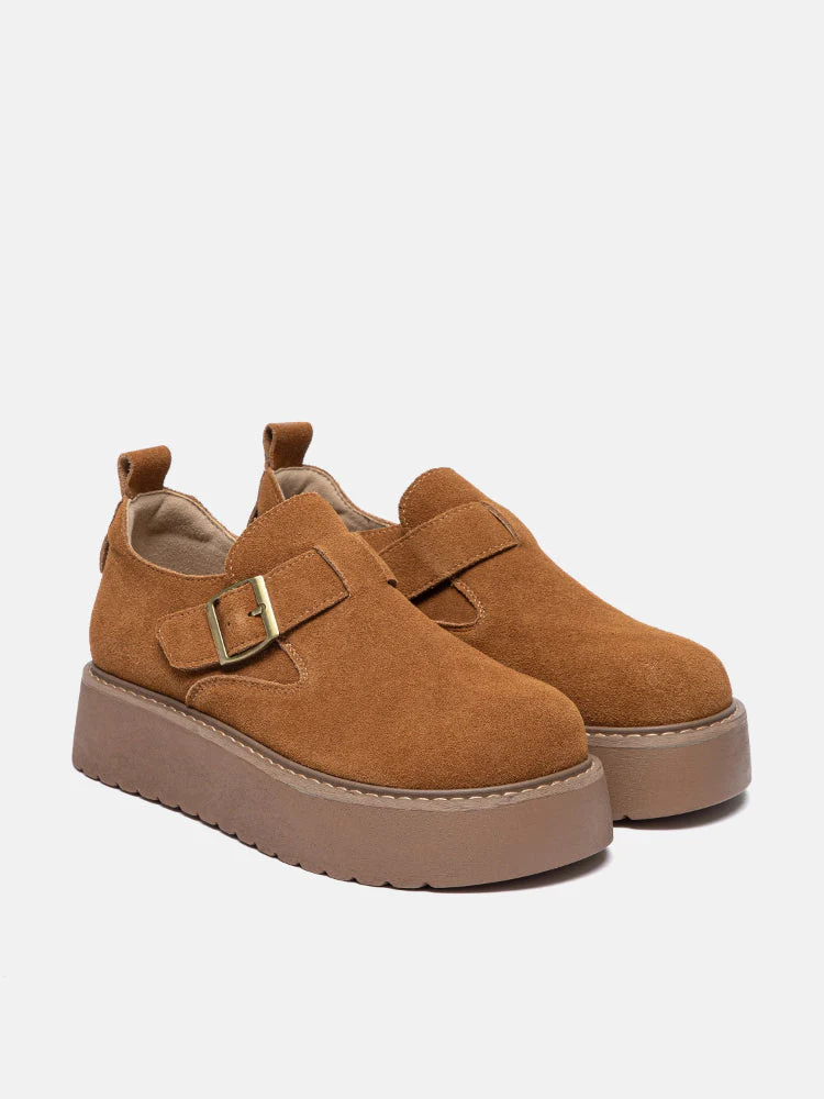 Bailey Suede Flatform Loafers - Image 3
