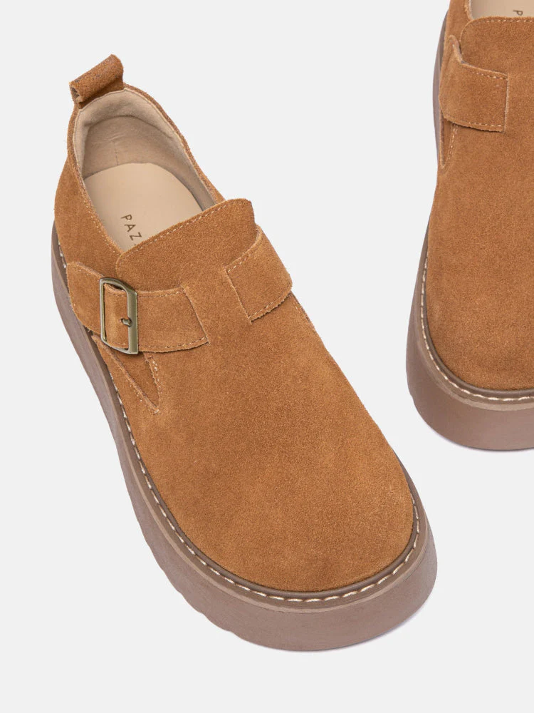 Bailey Suede Flatform Loafers - Image 4