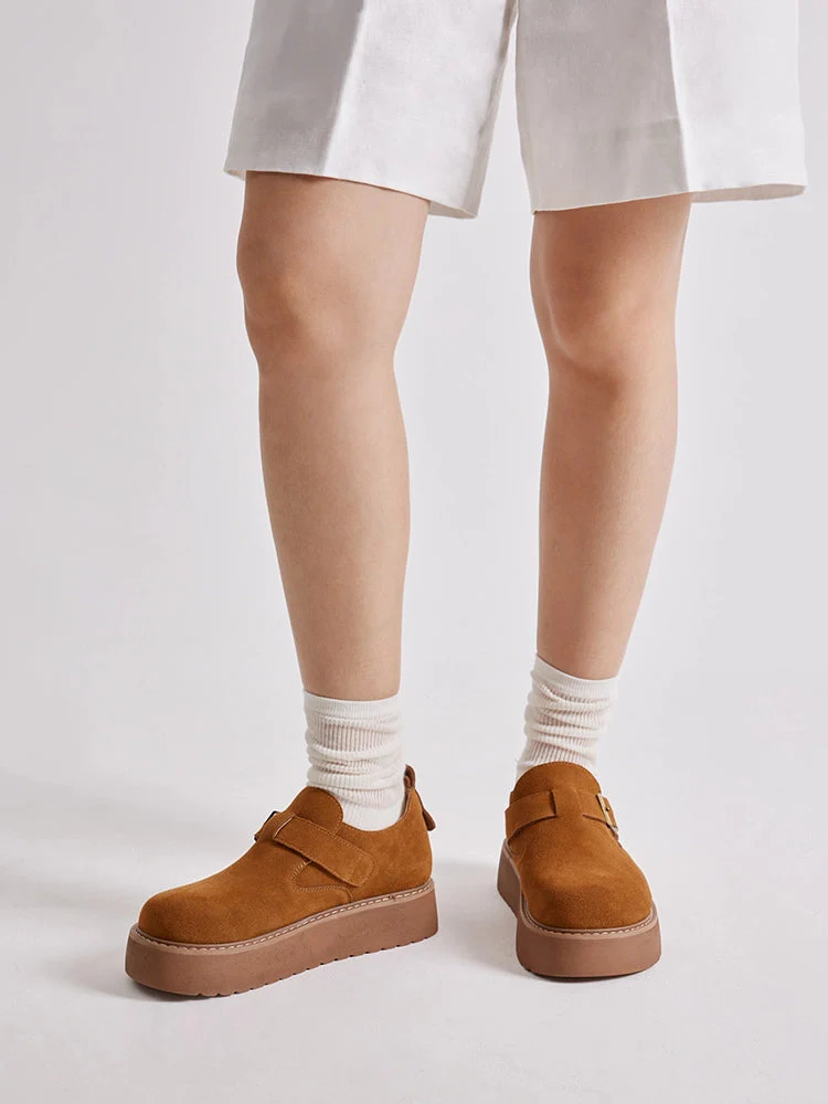 Bailey Suede Flatform Loafers - Image 5