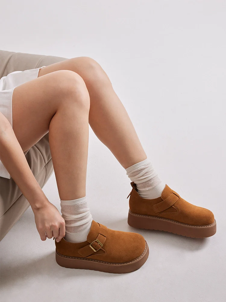 Bailey Suede Flatform Loafers - Image 6