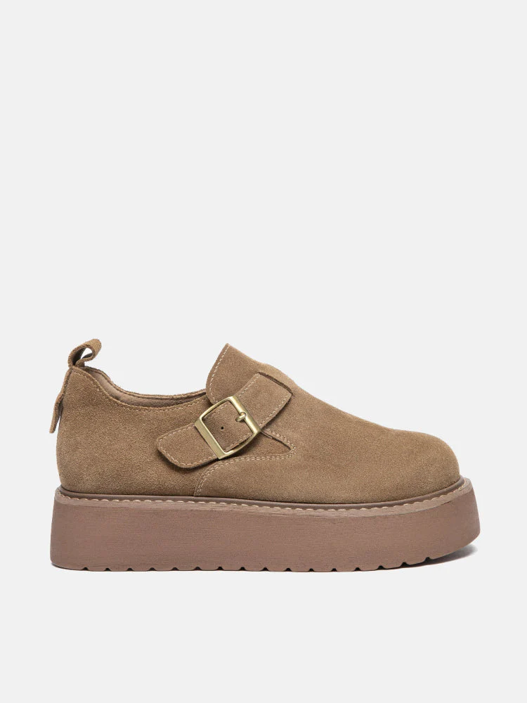 Bailey Suede Flatform Loafers - Image 9