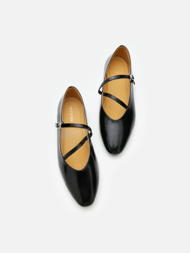 Corinne Glossy Strappy Flats - Image 13