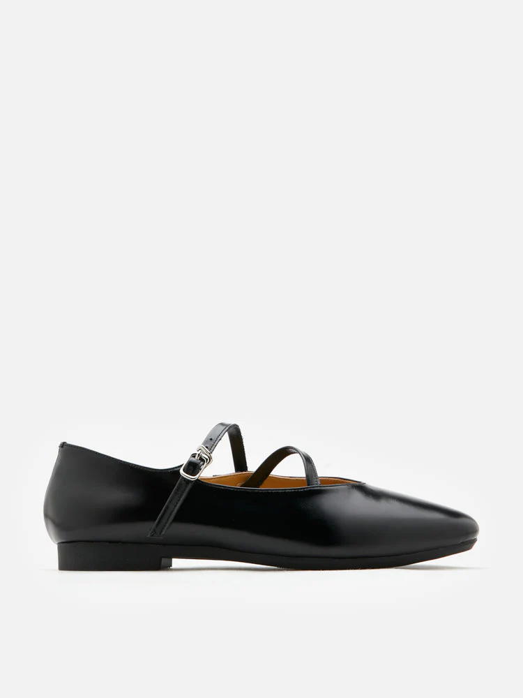 Corinne Glossy Strappy Flats - Image 8