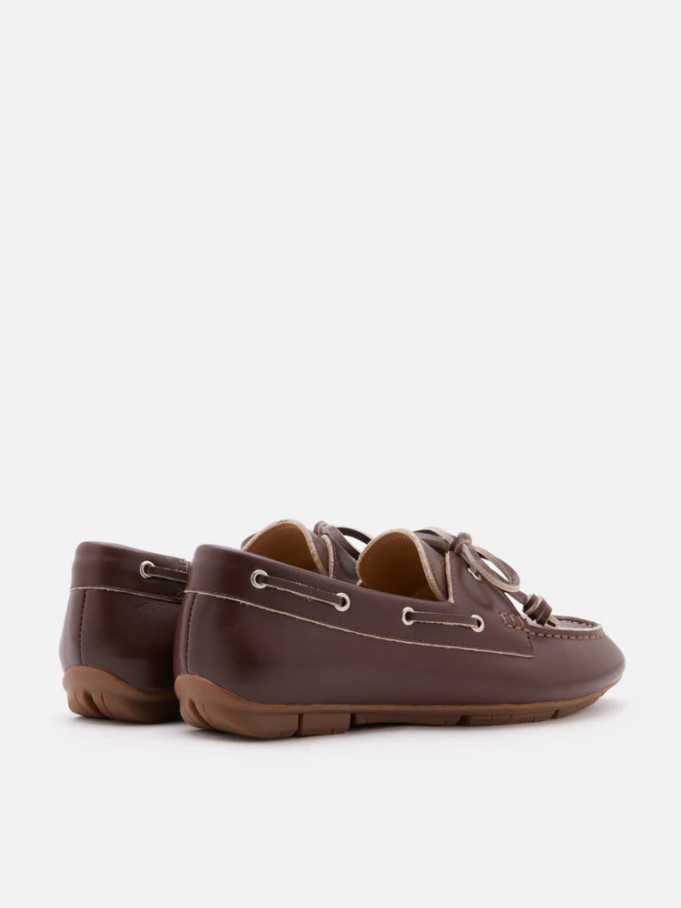 Gabrielle Bow Leather Boat Loafers - Image 8
