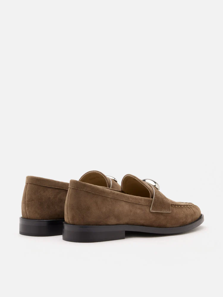 Lilibet Suede Metal-Buckle Loafers - Image 7