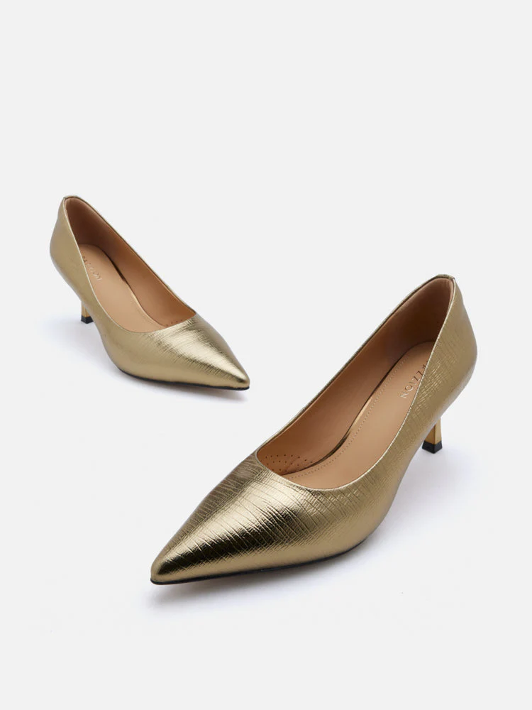 Marcie Metallic Pointed Toe Heels - Image 4