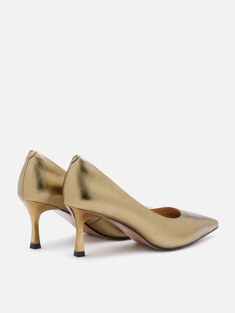 Marcie Metallic Pointed Toe Heels - Image 7