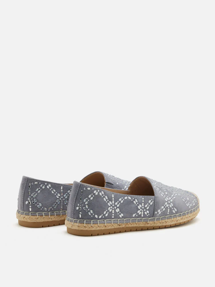 Yves Embellished Suede Espadrilles - Image 14