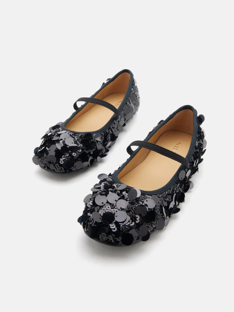 Christa Sequin Webbed Mary Janes - Image 12