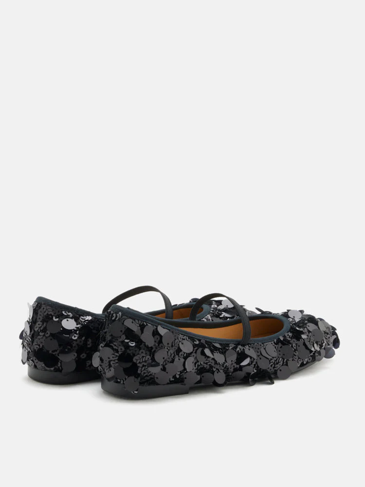 Christa Sequin Webbed Mary Janes - Image 15