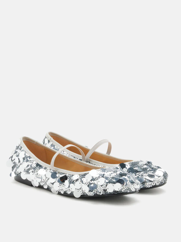 Christa Sequin Webbed Mary Janes - Image 3