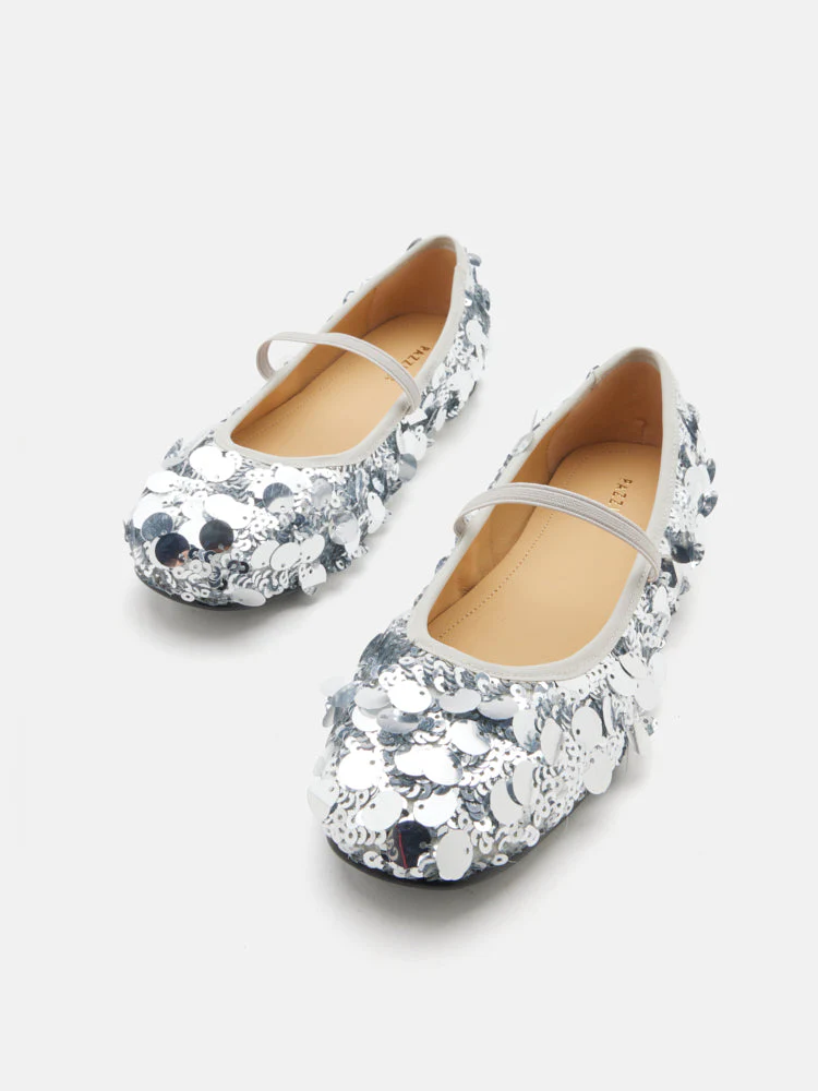 Christa Sequin Webbed Mary Janes - Image 4