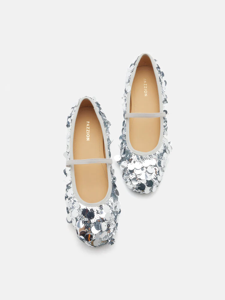 Christa Sequin Webbed Mary Janes - Image 7