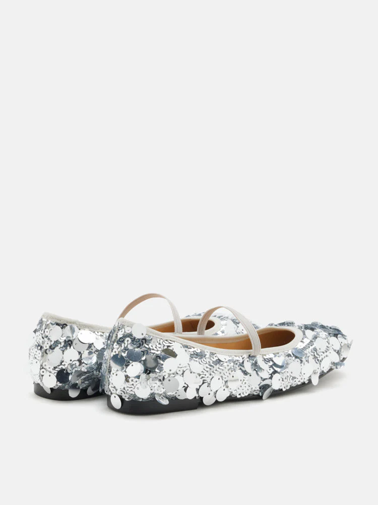Christa Sequin Webbed Mary Janes - Image 8
