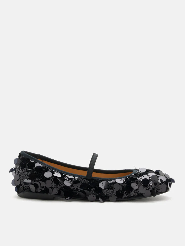 Christa Sequin Webbed Mary Janes - Image 9