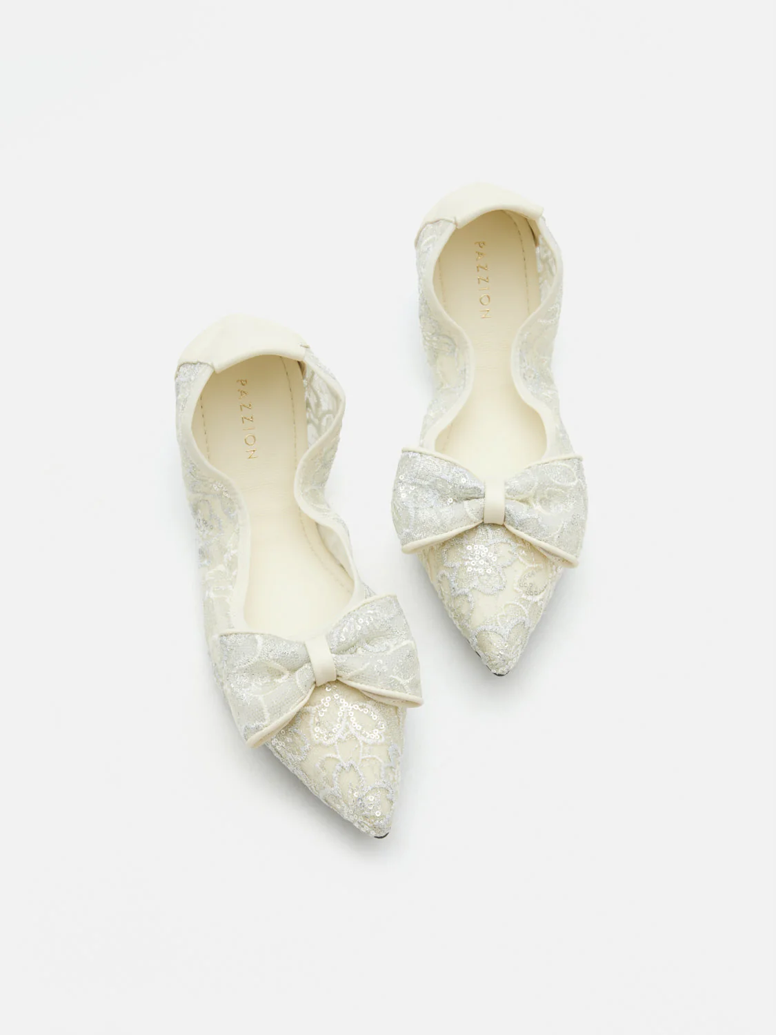 Vera Bow Lace Foldable Flats - Image 13