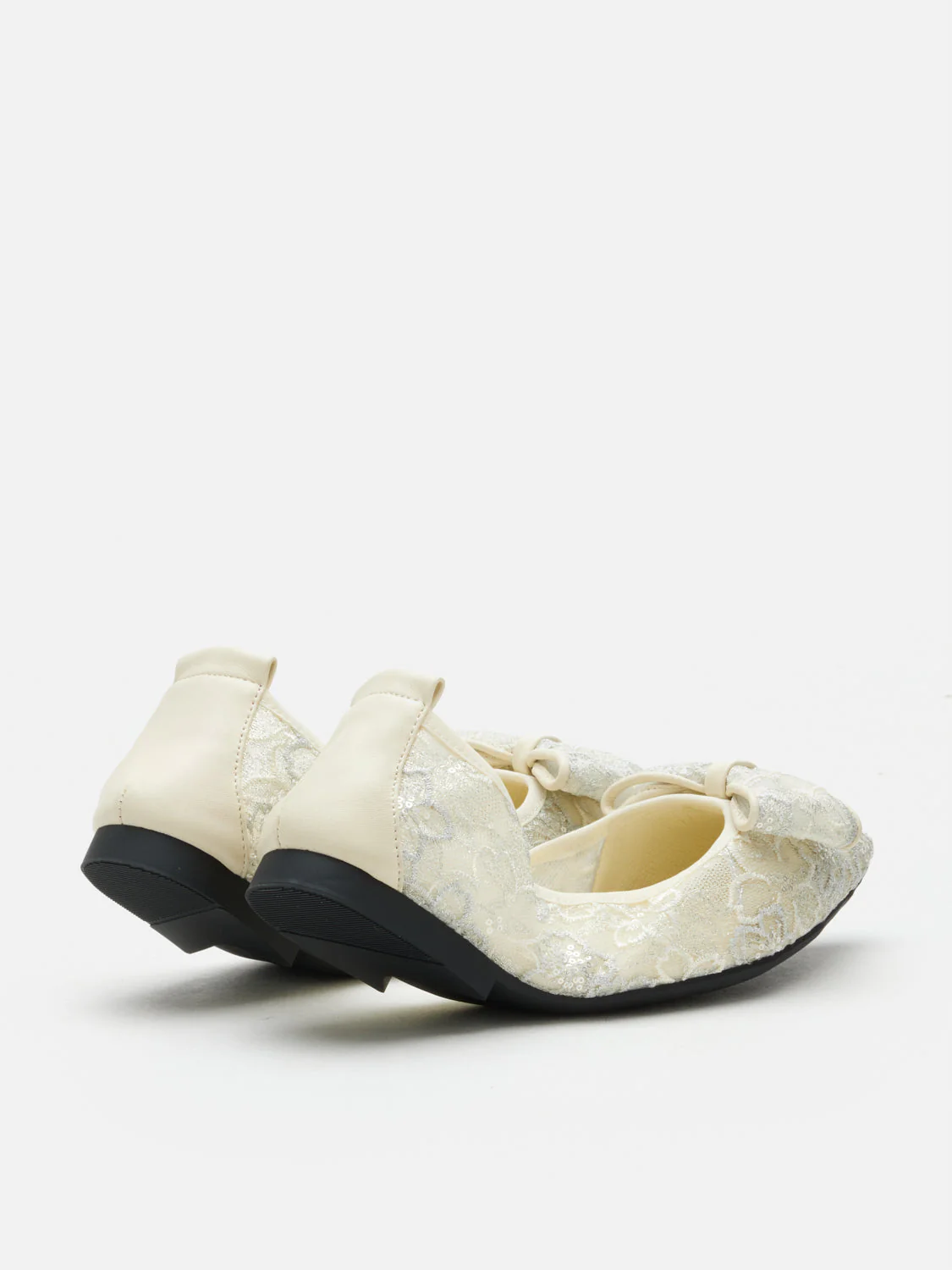 Vera Bow Lace Foldable Flats - Image 15