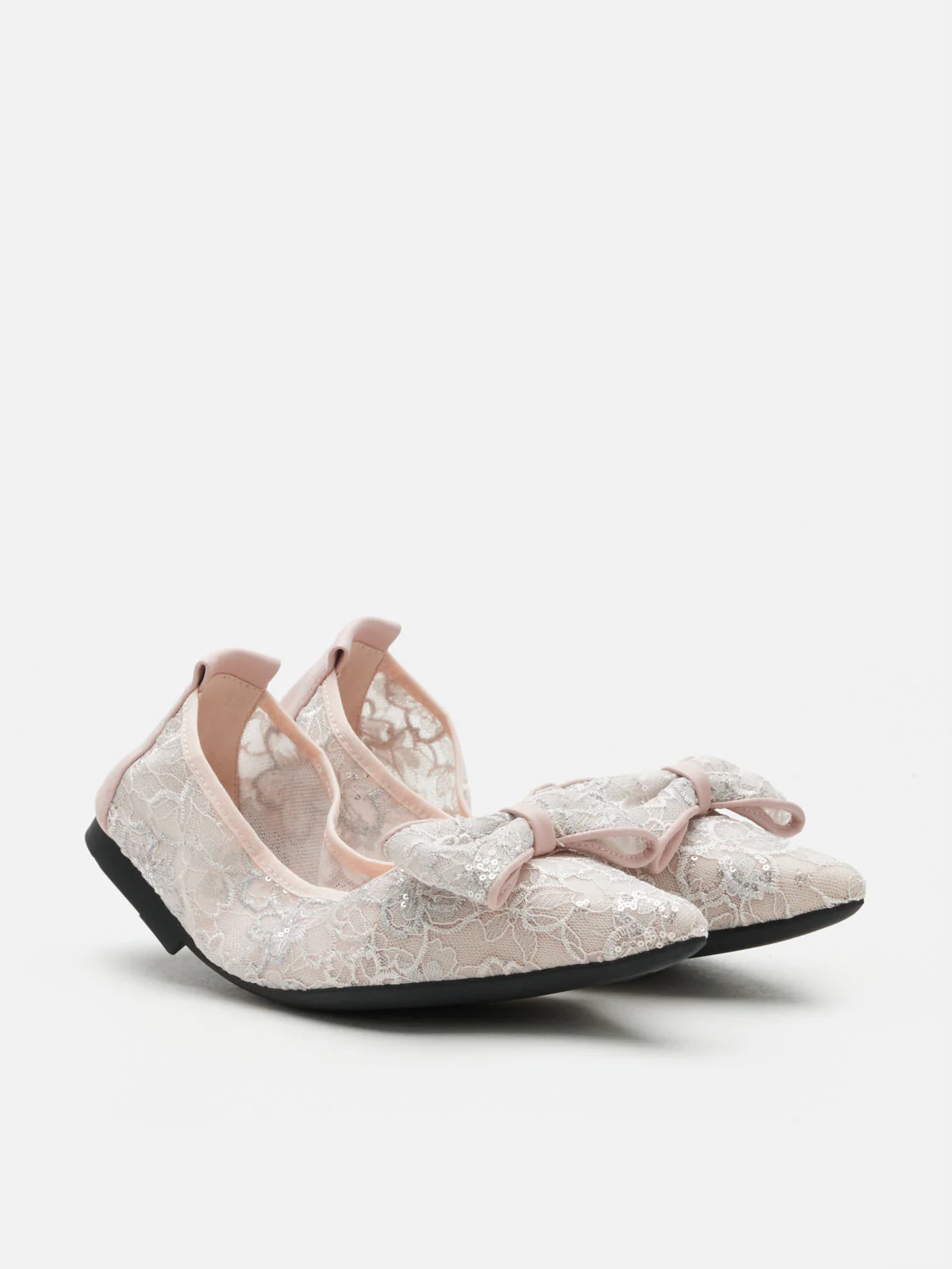 Vera Bow Lace Foldable Flats - Image 3