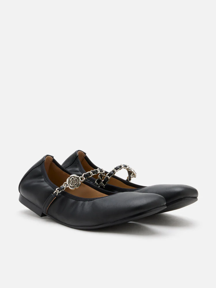 Reiley Floral Accented Chain-Strap Mary Janes - Image 10