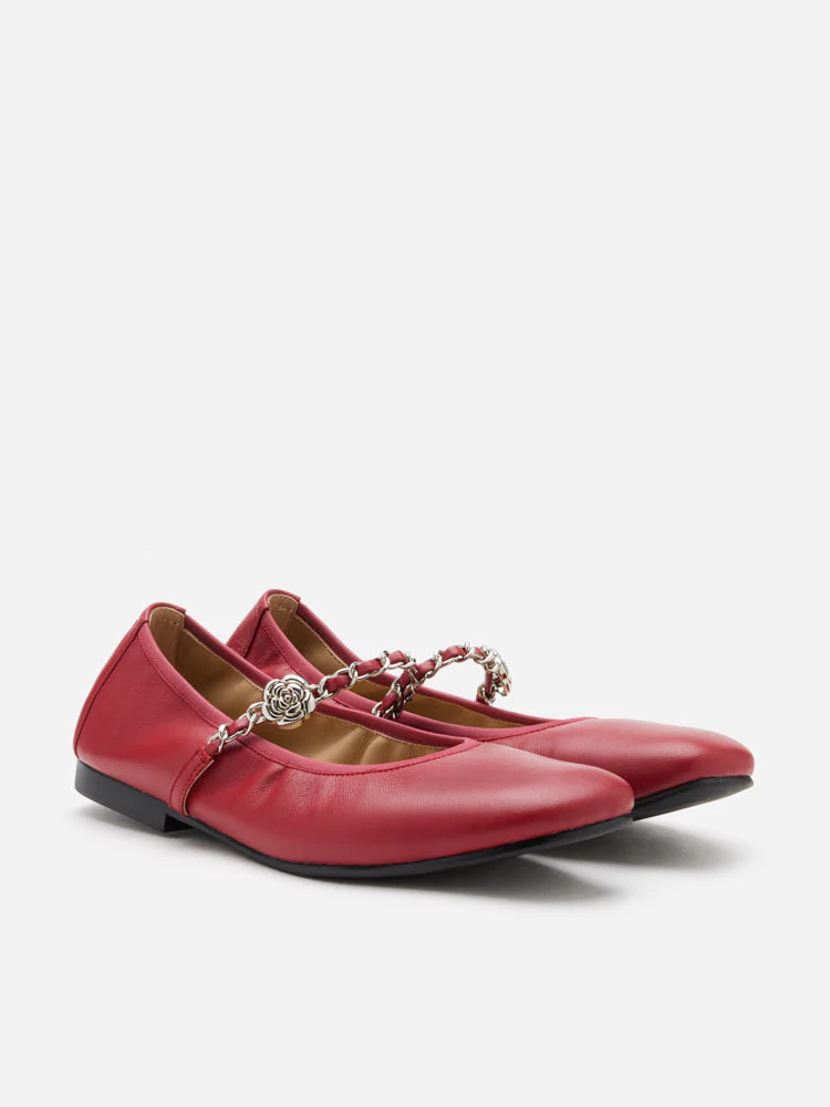 Reiley Floral Accented Chain-Strap Mary Janes - Image 3