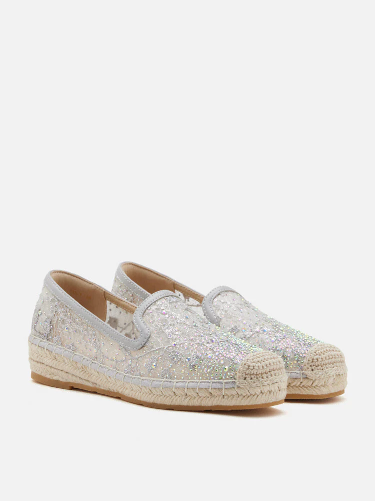 Xandra Crystal Embroidered Espadrilles - Image 10
