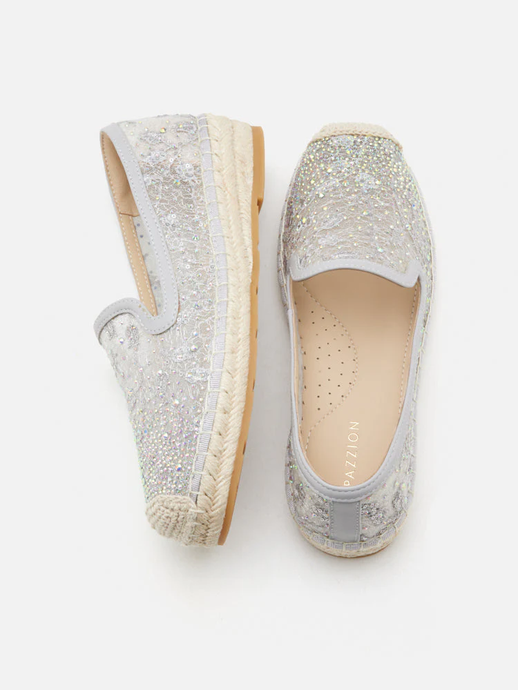 Xandra Crystal Embroidered Espadrilles - Image 11
