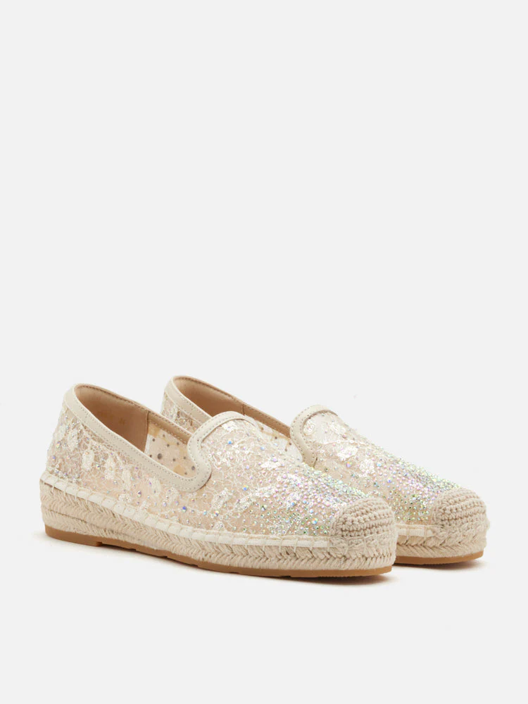 Xandra Crystal Embroidered Espadrilles - Image 3