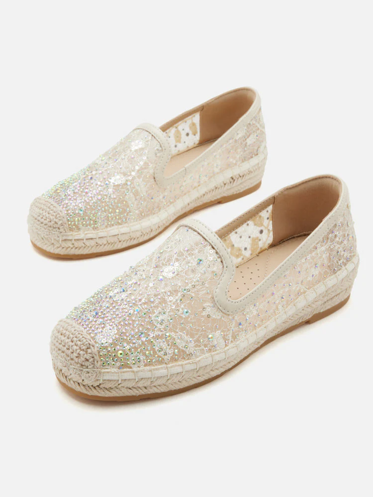 Xandra Crystal Embroidered Espadrilles - Image 4