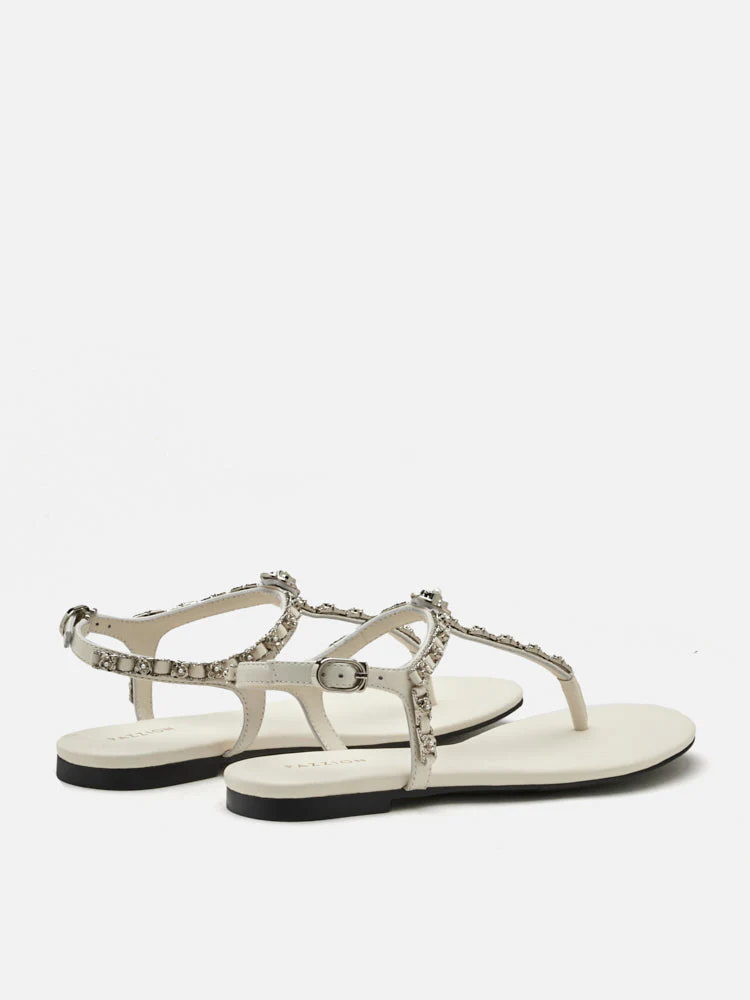 Camelia Embellished T-bar Sandals - Image 14