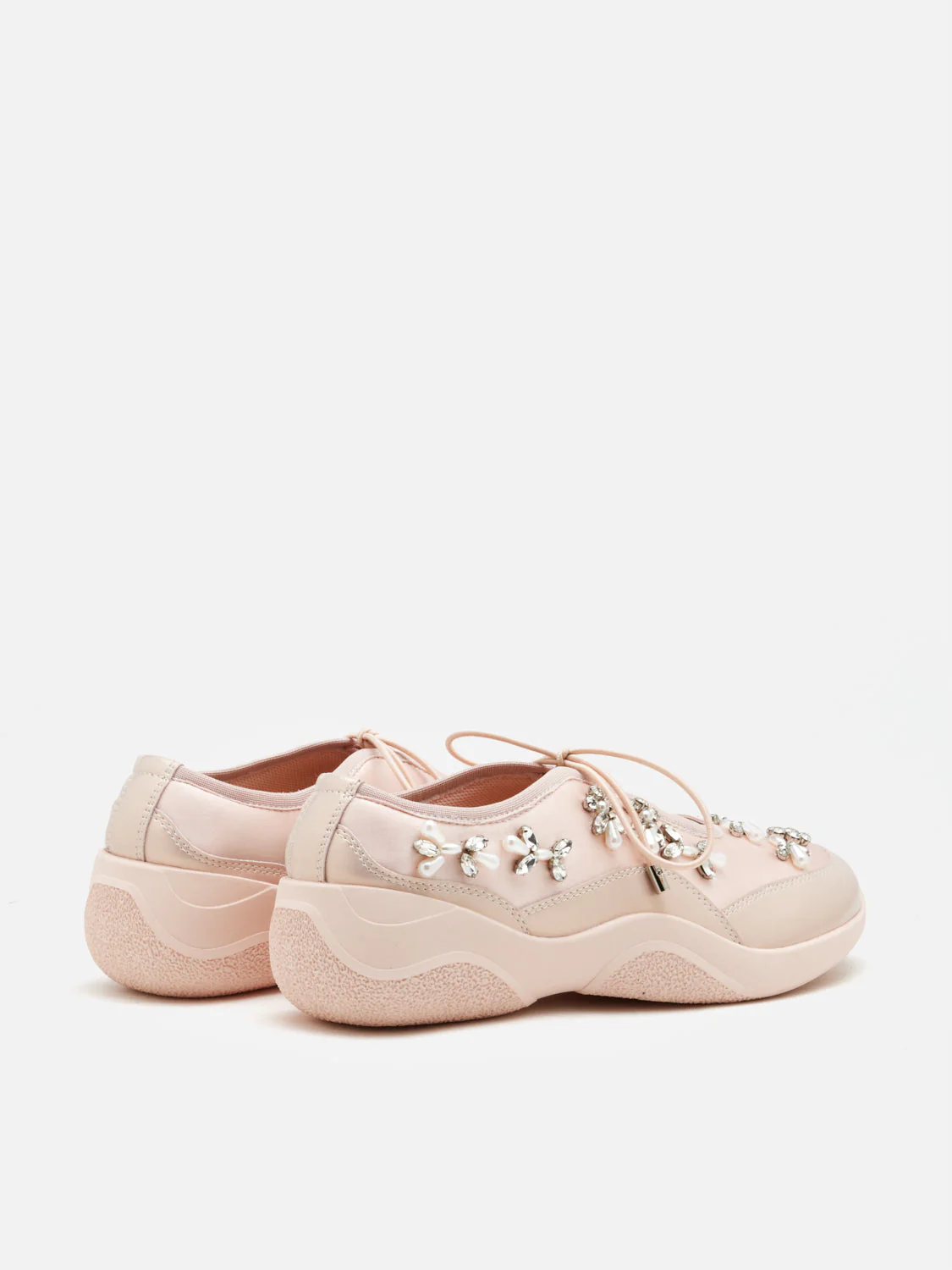 Isabeli Crystal-Embellished Lace-Up Sneakers - Image 7