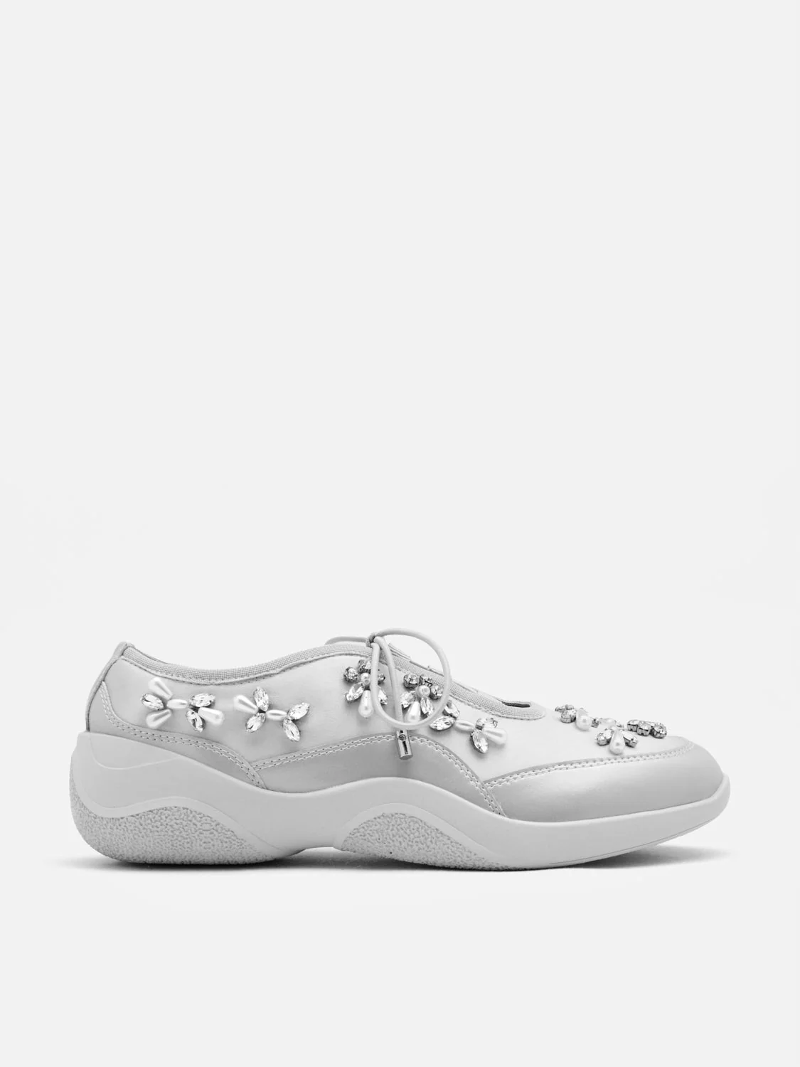 Isabeli Crystal-Embellished Lace-Up Sneakers - Image 8