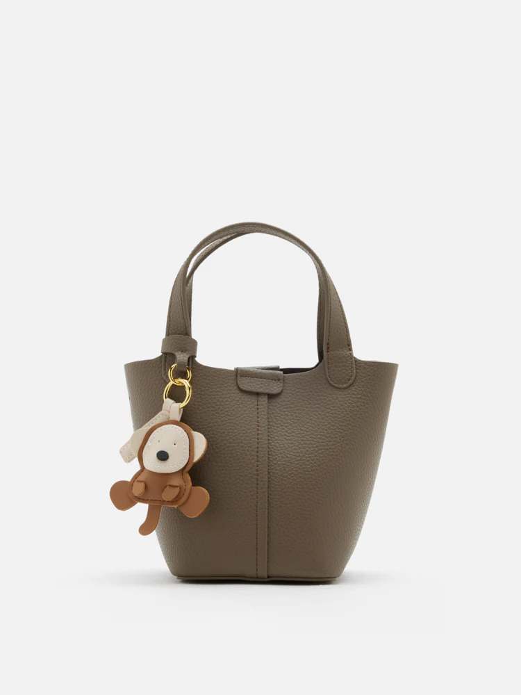 Haley Leather Charmed Bucket Bag - Image 7