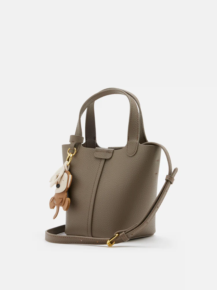 Haley Leather Charmed Bucket Bag - Image 9