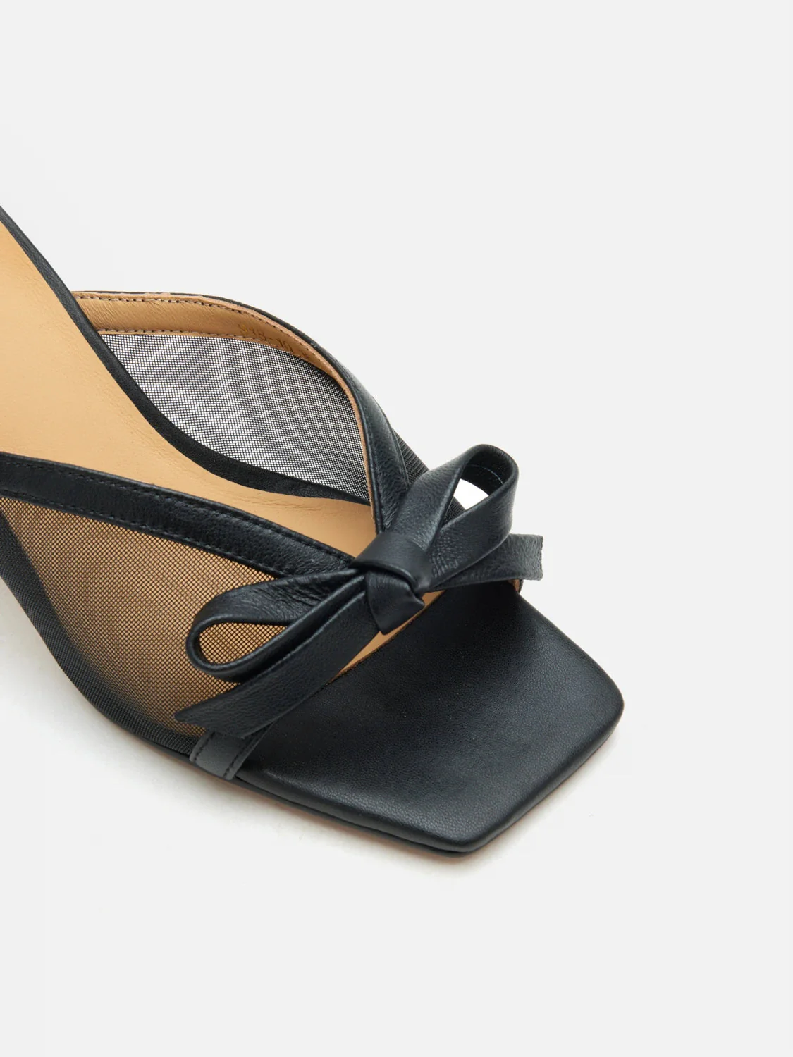 Uira Mesh Bow Mule Heels - Image 11