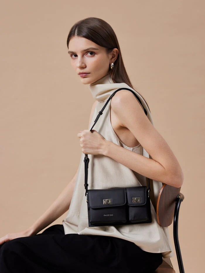 Aviana Double Twist Lock Structured Bag - Image 10