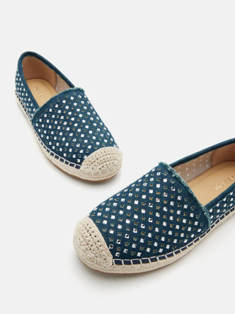 Lela Crystal Studded Espadrilles - Image 4